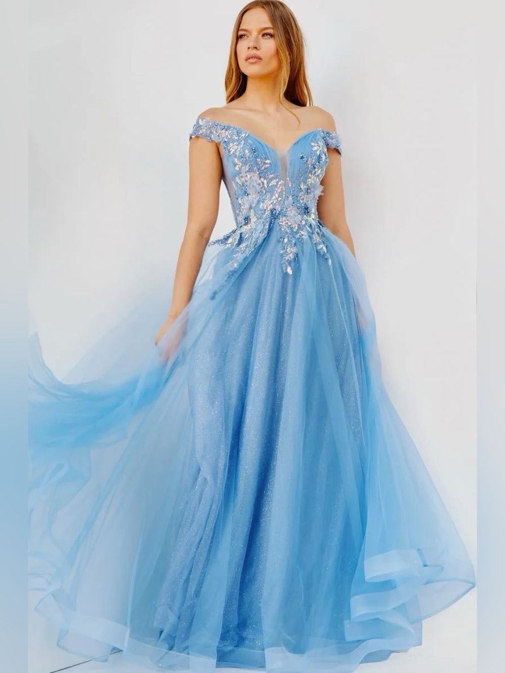 Jovani JVN23698 sky blue NWT brand new never worn or altered before!